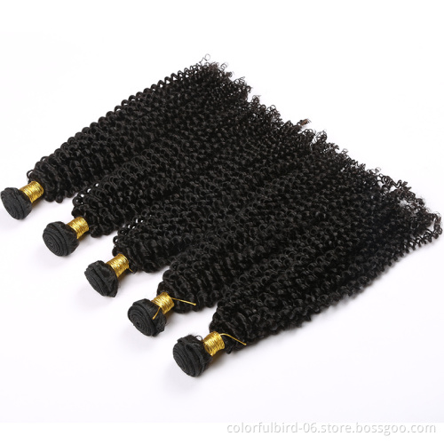 Grade 8A Human Hair Extension Brazilian and Peruvian Hair double drawn Bundles Kinky Curly remy Virgin Hair